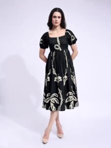 Women Fit and Flare Midi/Calf Length Dress